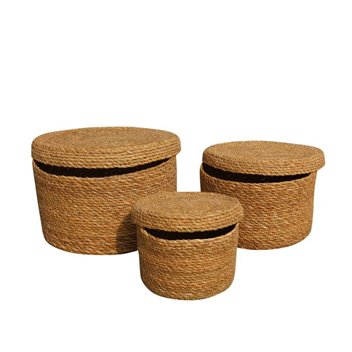 Liberta-Maison Del Mar Box Kouti Apothikefsis Set 3tmx 25x225x14cm Seagrass Fusiko 027387