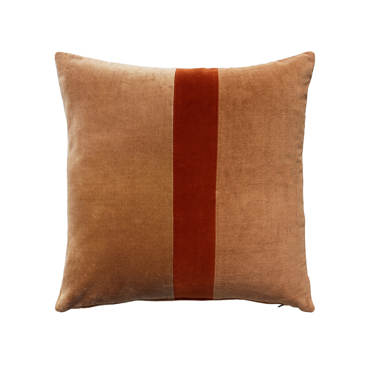 Liberta - Maison LUXURIUS RIGE Διακοσμητικό Μαξιλάρι Βαμβάκι/Βελούδο Caramel/Terracotta 50x50cm 027874