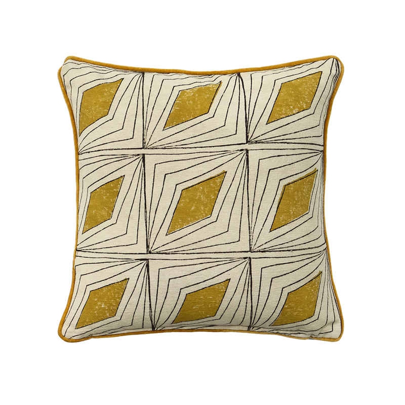 Liberta - Maison SAMOAN A Διακοσμητικό Μαξιλάρι Βαμβάκι Μπεζ/Dijon Βισκόζη 50x50cm 027895