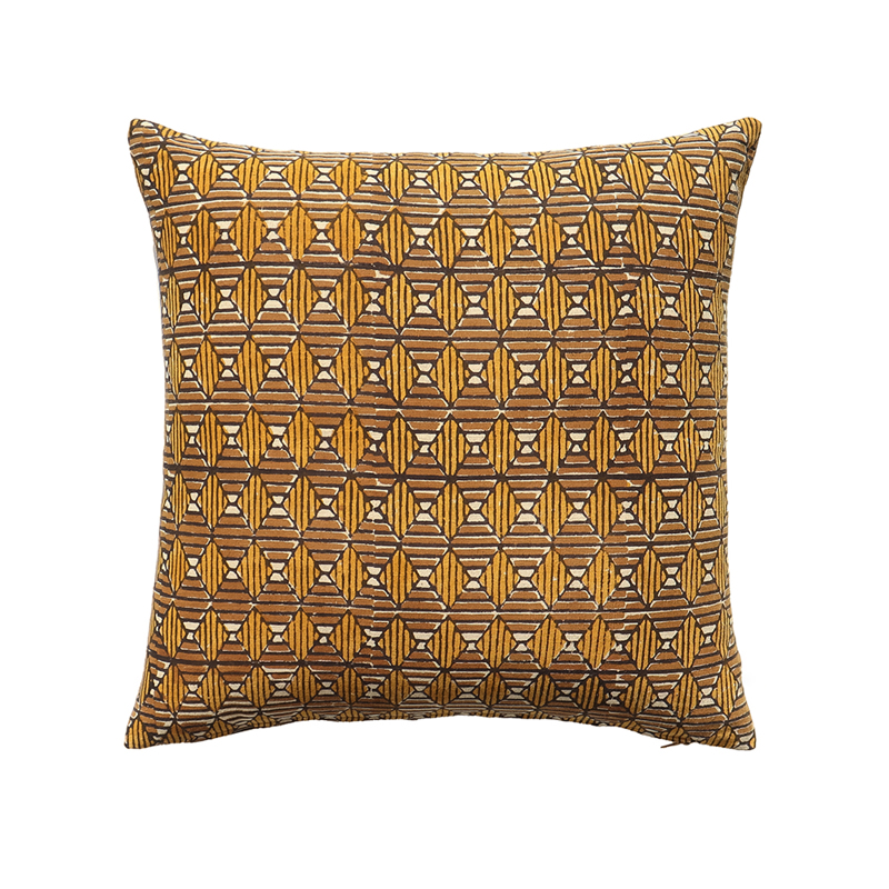 Liberta - Maison SAMOAN C Διακοσμητικό Μαξιλάρι Βαμβάκι/Βισκόζη Caramel/Dijon 50x50cm 027897