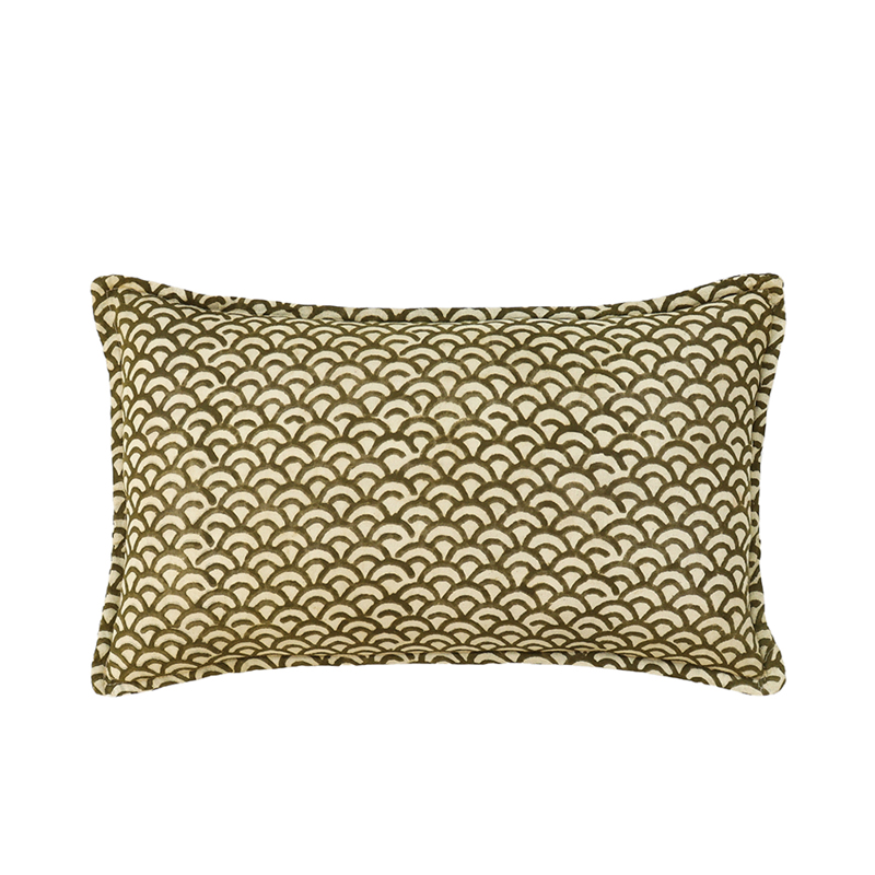 Liberta - Maison CALLISTE C Διακοσμητικό Μαξιλάρι Βαμβάκι/Βισκόζη Λαδί/Μπεζ 40x60cm 027900