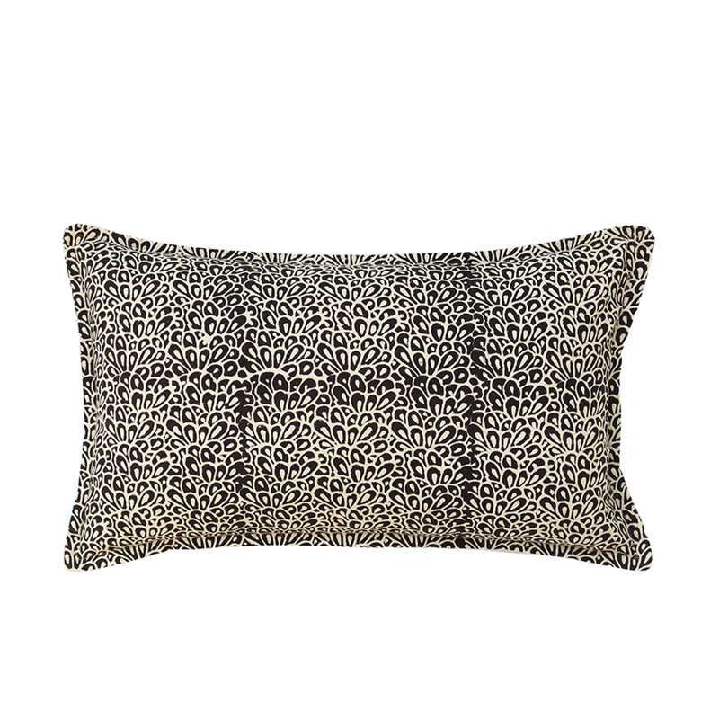 Liberta - Maison BLACK PEARL Διακοσμητικό Μαξιλάρι Βαμβάκι/Βισκόζη Μαύρο/Λευκό 40x60cm 027901