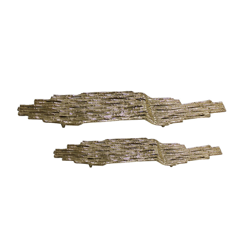 Liberta - Maison Reed Σετ των 2 Δίσκος Αλουμίνιου Χρυσό