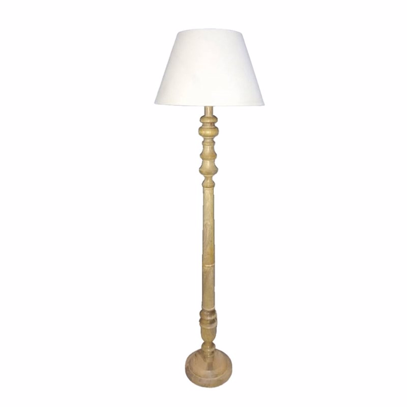 Liberta-Maison Victorien Φωτιστικό Επιδαπέδιο 28x45x163cm Ξύλο Φυσικό Ύφασμα Μπεζ 028252