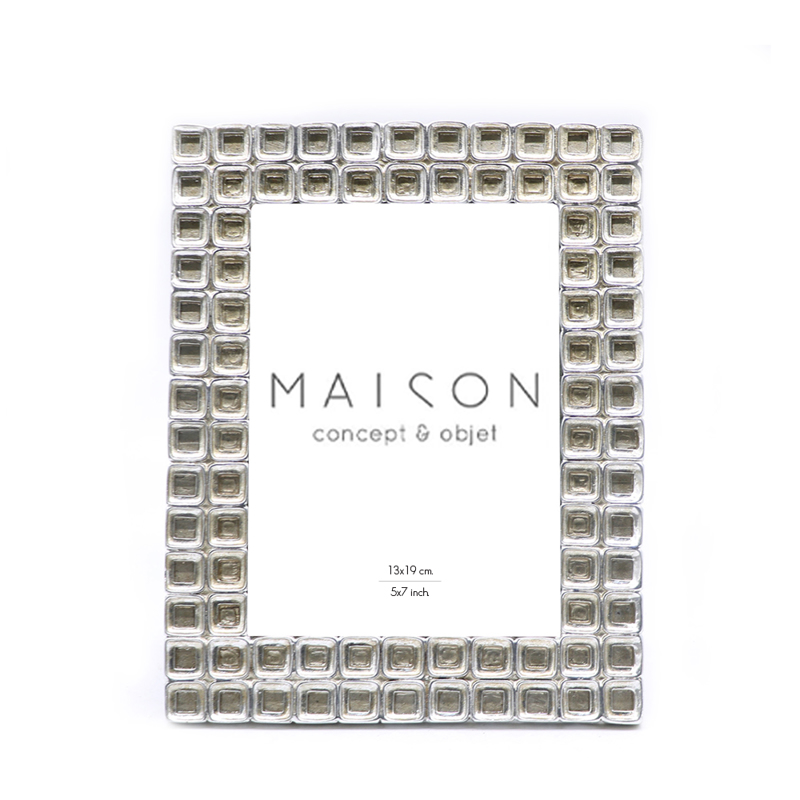 Liberta - Maison CUBES Κορνίζα Resin/Γυάλινη Ασημί 18x1