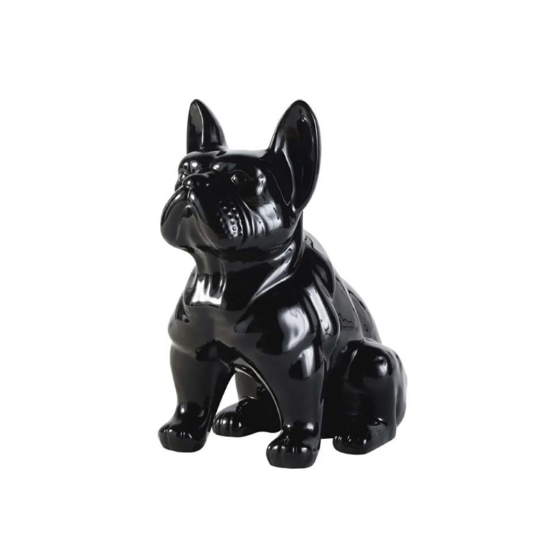 Liberta - Maison BULLDOG Διακοσμητικός Σκύλος Polyresin Μαύρος Glossy 19.5x14.5x23cm 028407