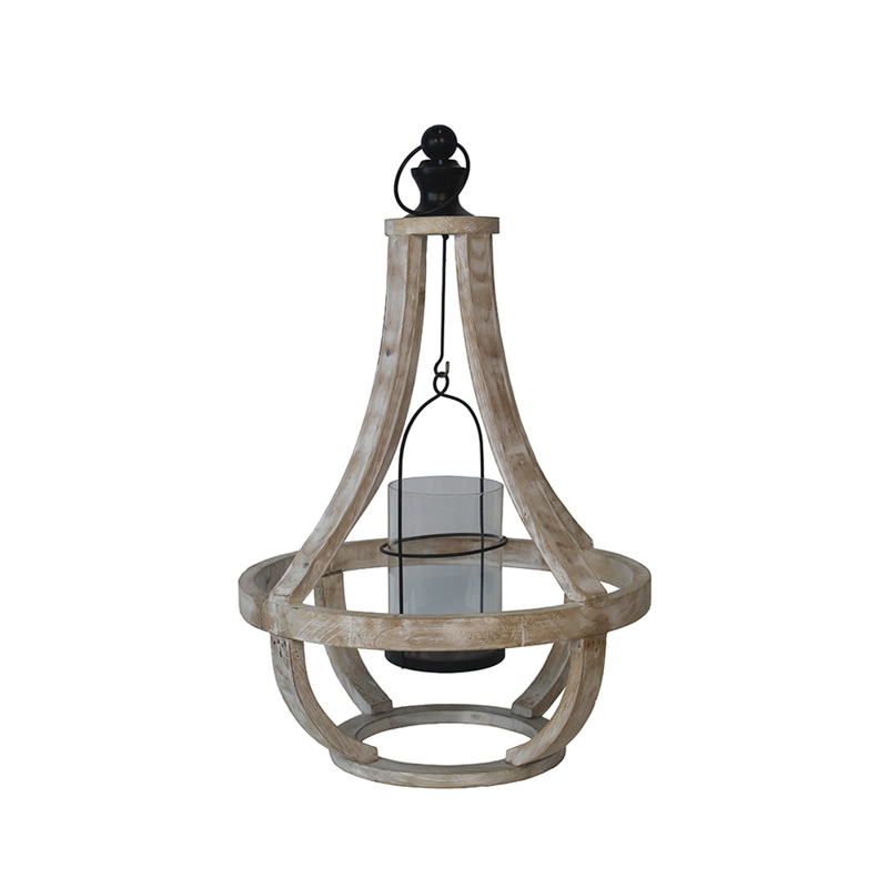 Liberta - Maison ESMA Φανάρι 35x35x52cm Ξύλο Φυσικό Γυα