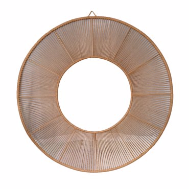 Liberta - Maison STACHI Διακοσμητικό Τοίχου PE Rattan/Μεταλλικό Φυσικό Φ160x2.5cm 028579