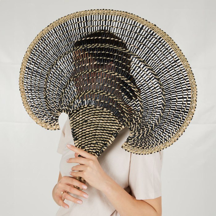 Liberta-Maison Jabbar Diakosmitiko Toixou 85x59cm Seagrass Fusiko Mavro 028747