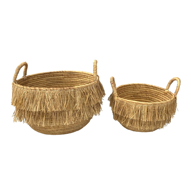 Liberta-Maison Syros Καλάθι Σετ 2Τμχ 36x36x32cm Seagrass Φυσικό 028813