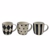 Liberta-Maison JOLIE Koupa Espresso Set 6TMX 7x5.1x6.8cm New Bone China Lefko Mavro Xruso 028884
