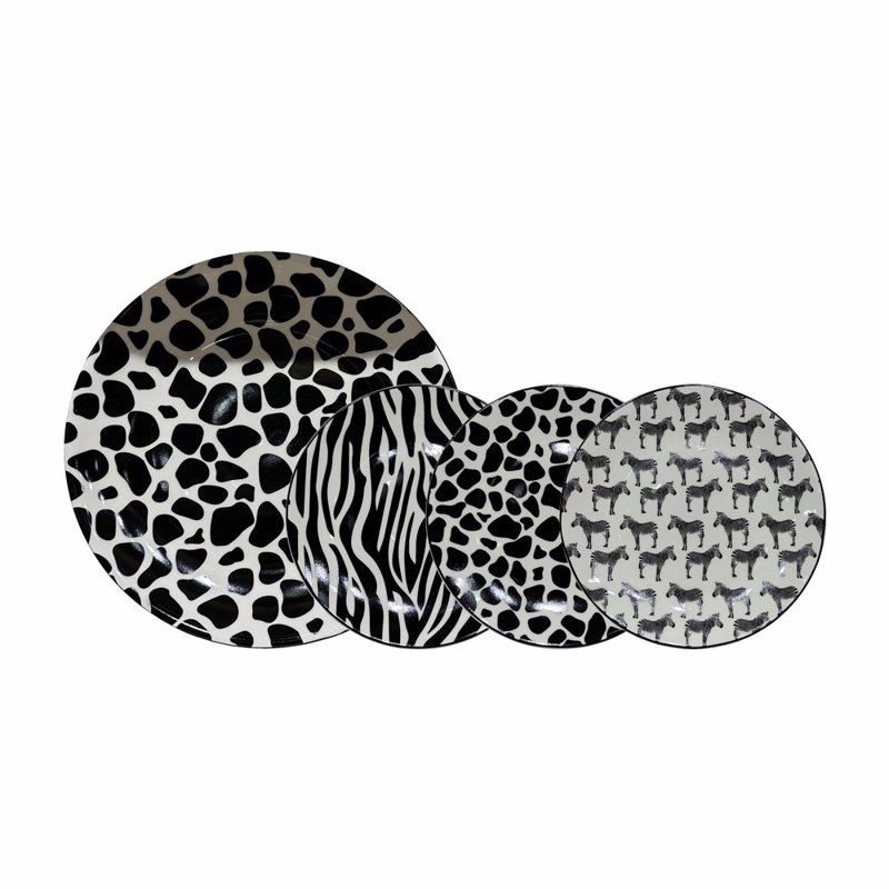 Liberta-Maison Safari Πιάτο Γλυκού Set 7τμχ 30x30x3cm N