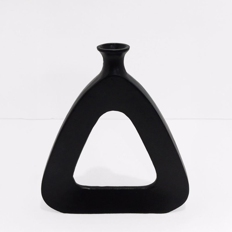 Liberta - Maison ABSTRACT TRIANGLE Βάζο Αλουμινίου Μαύρ