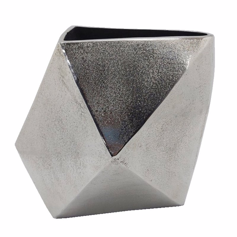 Liberta - Maison DOUMA Βάζο Αλουμινίου Silver Nickel 28x21.5x28cm 029007