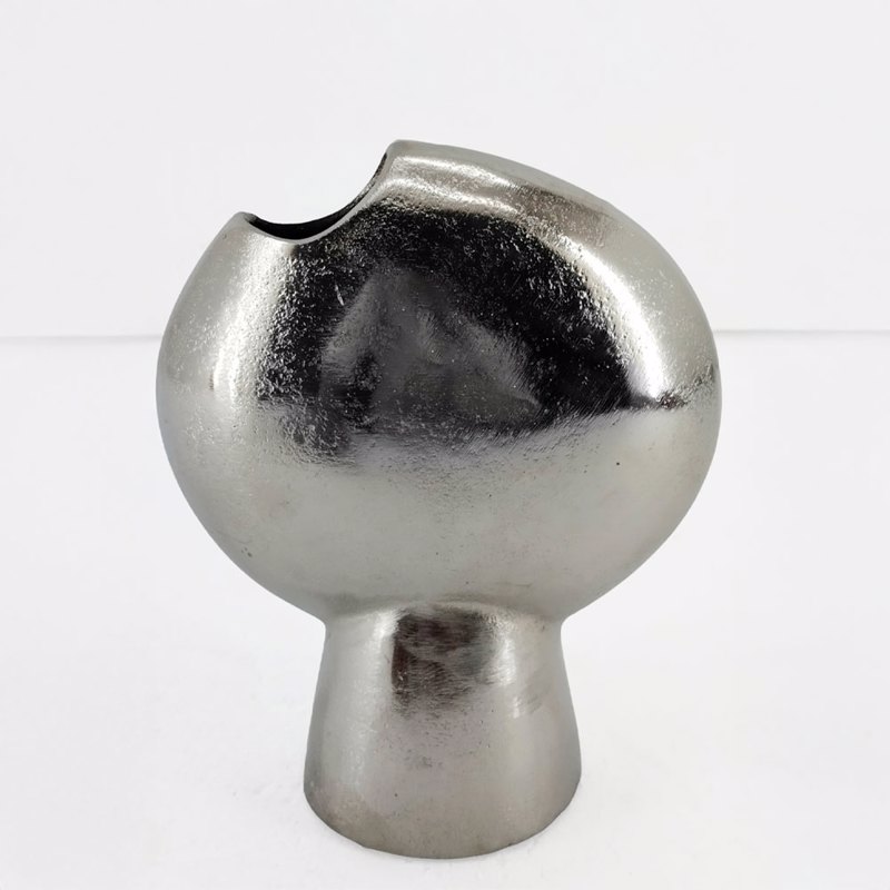 Liberta - Maison DOTO Βάζο Αλουμινίου Silver Nickel 15.2x7.5x17.7cm 029025