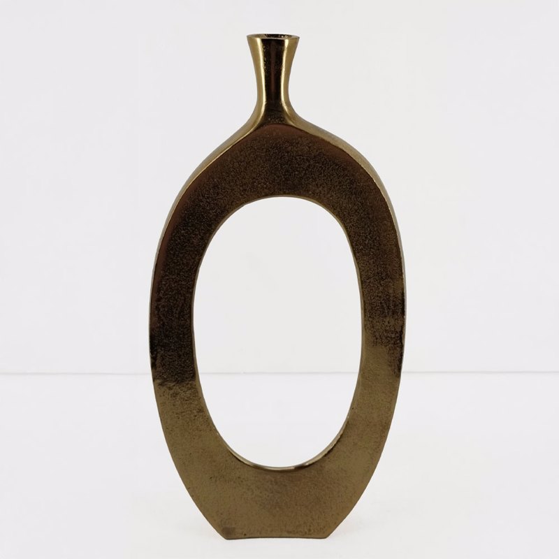 Διακοσμητικά Επιτραπέζια agiovlasitishome - ΣΗΜΑΝΤΙΚΟ: Σε περίπτωση διαφοράς τιμής από το κατάστημα ισχύει παντα και μόνο η τιμή του καταστήματος Liberta - Maison ABSTRACT Βάζο Αλουμινίου Χρυσό 28x5x61