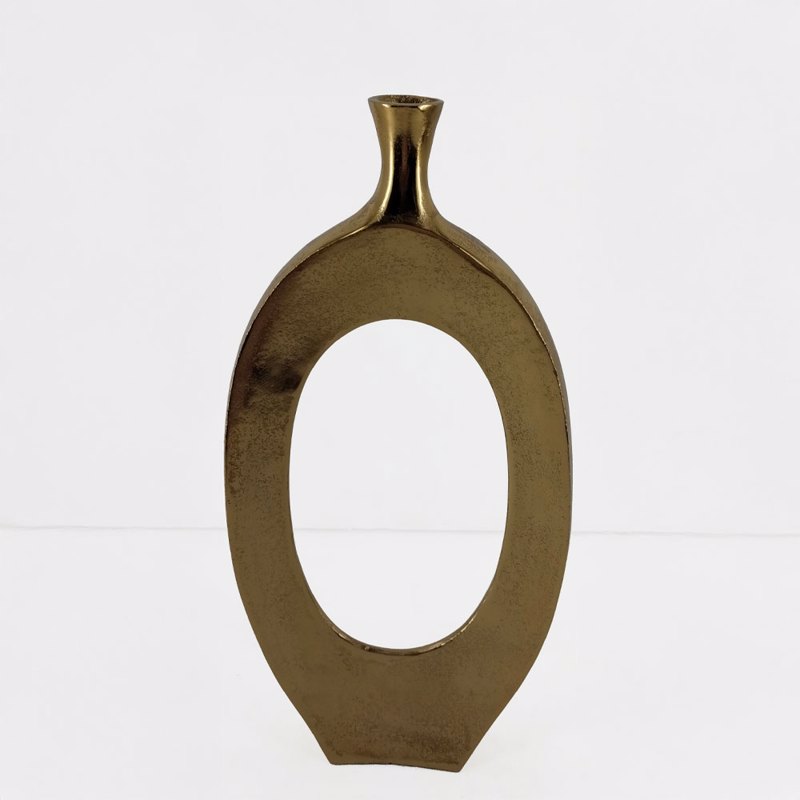 Διακοσμητικά Επιτραπέζια agiovlasitishome - ΣΗΜΑΝΤΙΚΟ: Σε περίπτωση διαφοράς τιμής από το κατάστημα ισχύει παντα και μόνο η τιμή του καταστήματος Liberta - Maison ABSTRACT Βάζο Αλουμινίου Χρυσό 25x5x50