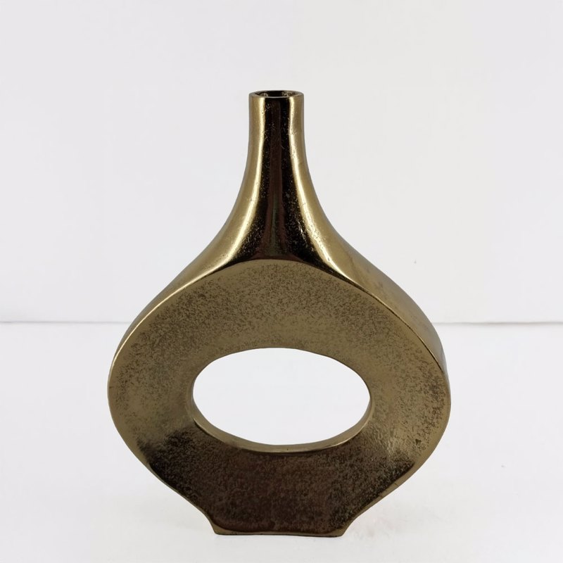 Liberta - Maison ADEL OVAL Βάζο Αλουμινίου Χρυσό 21.5x5