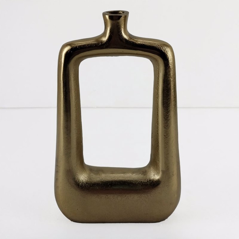 Liberta - Maison NAZAR Βάζο Αλουμινίου Χρυσό 26x8x42cm 029055