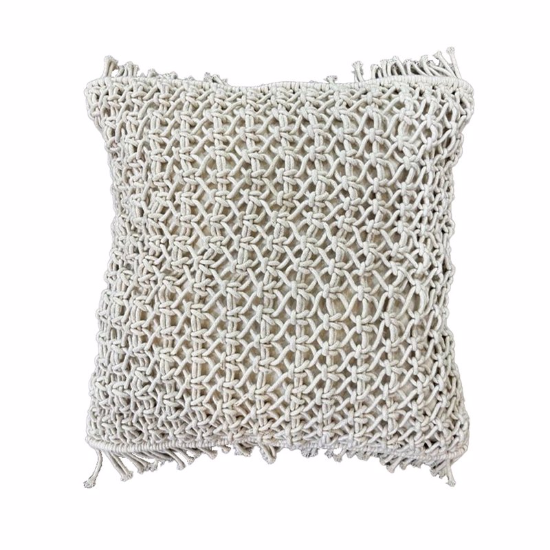 Liberta - Maison ANALA Διακοσμητικό Μαξιλάρι Macrame 45x45cm Βαμβάκι Ivory Polyester 029113