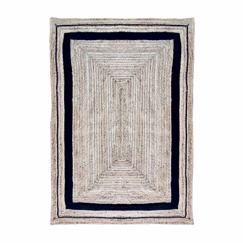 Liberta - Maison REVA Χαλί Σαλονιού 200x300cm Γιούτα Φυσικό Μαύρο Βαμβακί 029136