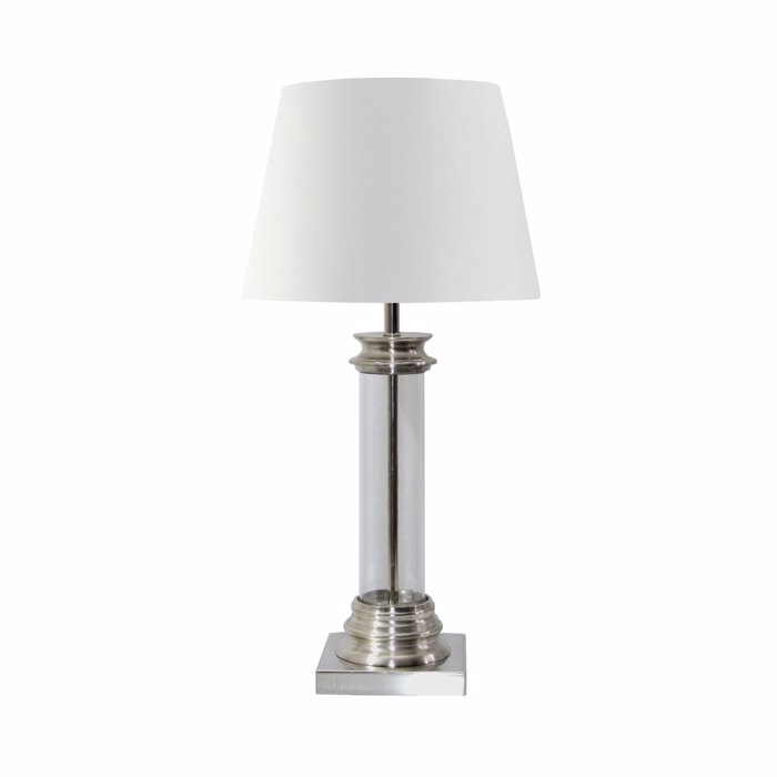 Liberta-Maison Skyler Fotistiko Epitrapezio 37x37x62cm Alouminio Asimi Gyali Lefko 029209