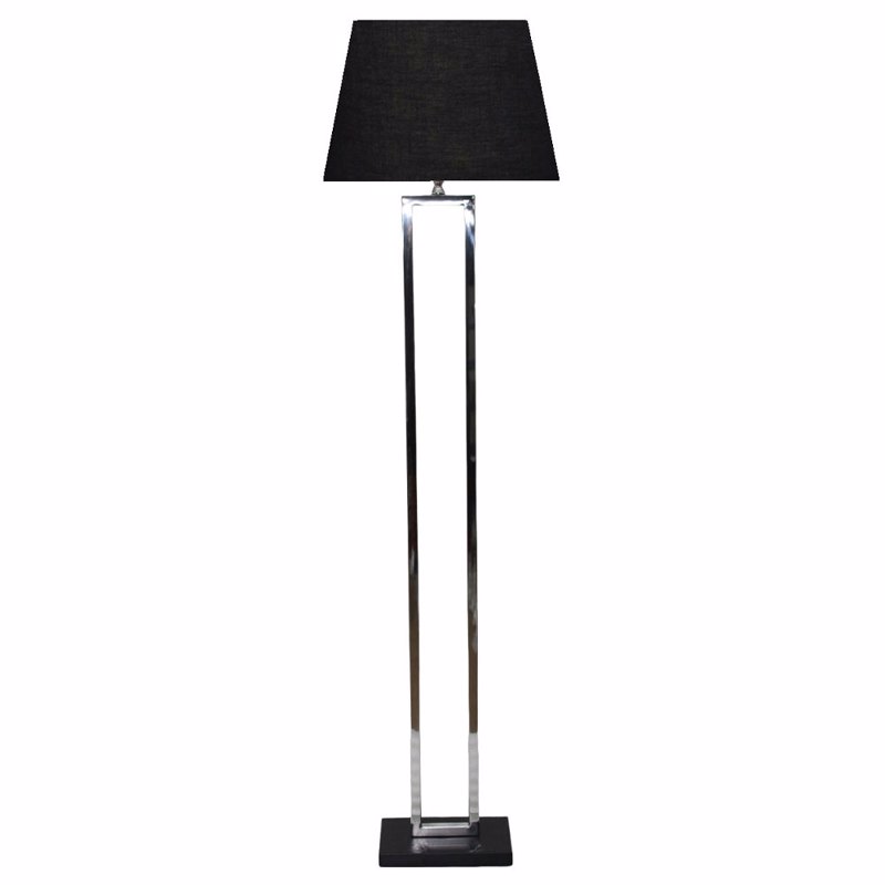Liberta-Maison Anselm Φωτιστικό Επιδαπέδιο 41x25x154cm Ατσάλι Ασημί Μαύρο 029216