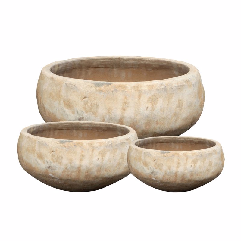 Liberta-Maison Porter Κασπώ Set 3Τμχ 40x40x19cm Terracotta Μπεζ 029243