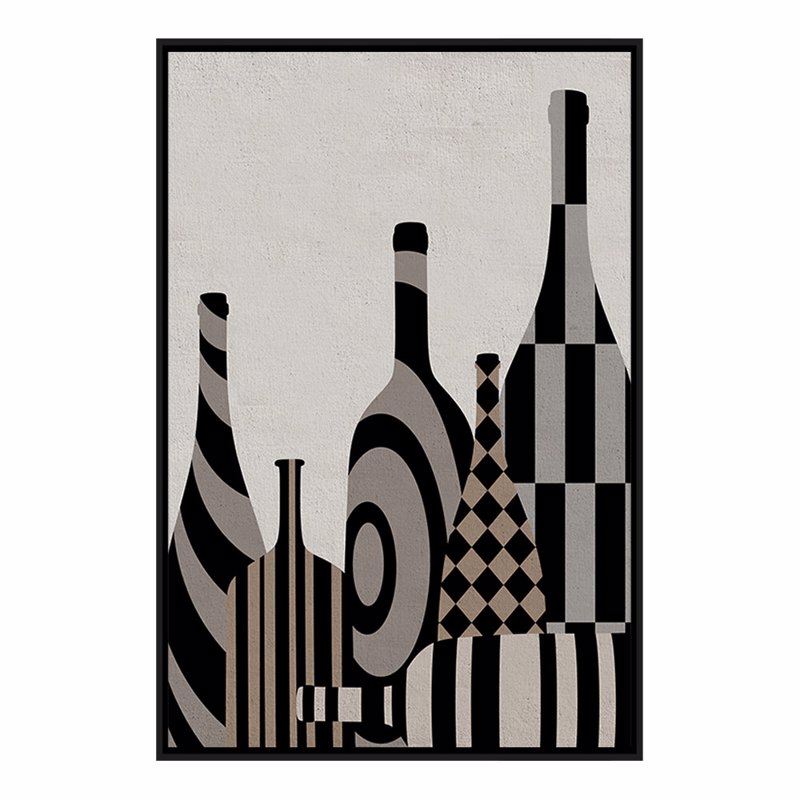 Liberta - Maison ART BOTTLES Πίνακας Καμβάς Πολύχρωμος με Ξύλινη Κορνίζα Μαύρη 83x4x123cm 029728