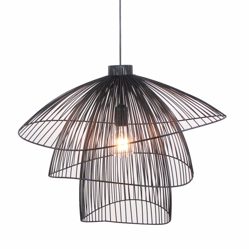 Liberta-Maison Coral Φωτιστικό Οροφής 58x55x44cm Μέταλλο Μαύρο 029786