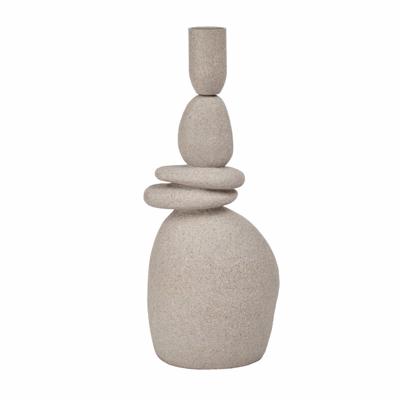 Liberta - Maison VOTSALO Κηροπήγιο Polyresin Μπεζ 9x8x24cm 029944