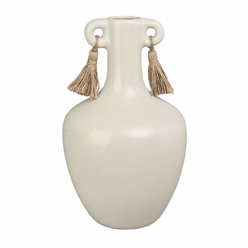 Liberta - Maison AEGEAN Βάζο Stoneware Μπεζ Φ21x35cm 02