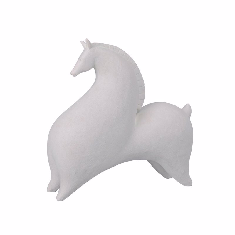 Liberta - Maison AEGEAN Διακοσμητικό Άλογο Polyresin Λευκό 26x11x24cm 029951