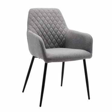 Liberta - Maison STONE Καρέκλα Πολυθρόνα Γκρι Ανοιχτό 54x58x88cm 03-1049