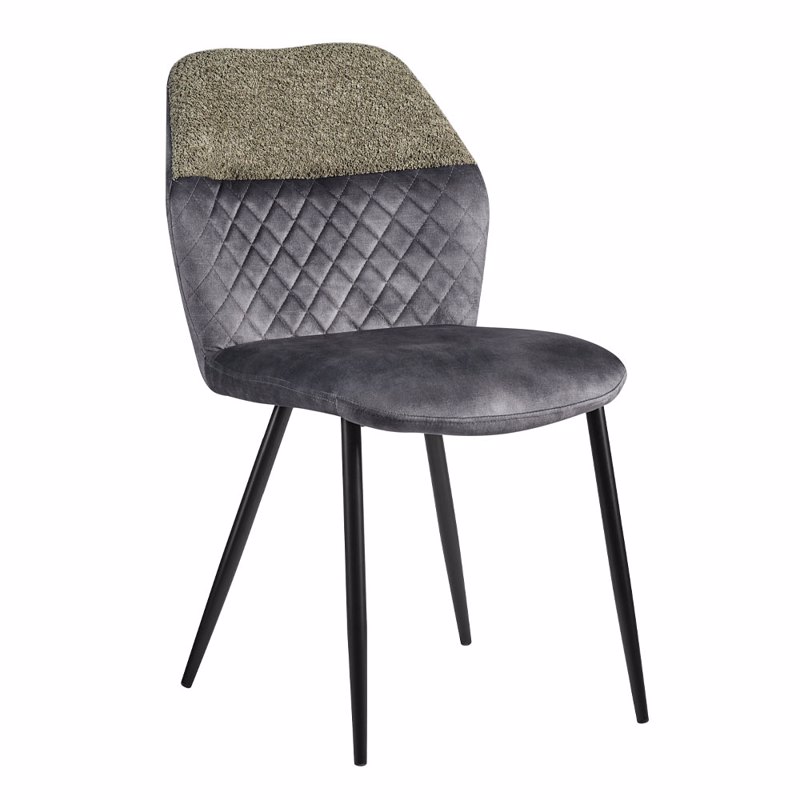 Liberta - Maison KITE Καρέκλα Λαδί/Γκρι 62x49x83cm 03-1