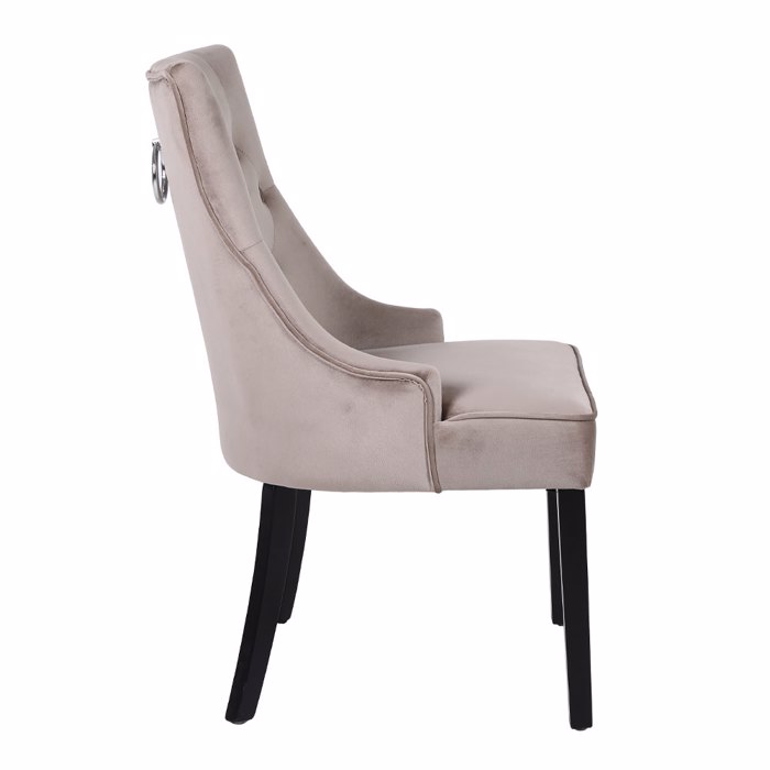 Liberta - Maison VERONA Karekla me Metalliko Kriko Beige/Mavri 57x47x98cm 03-1140