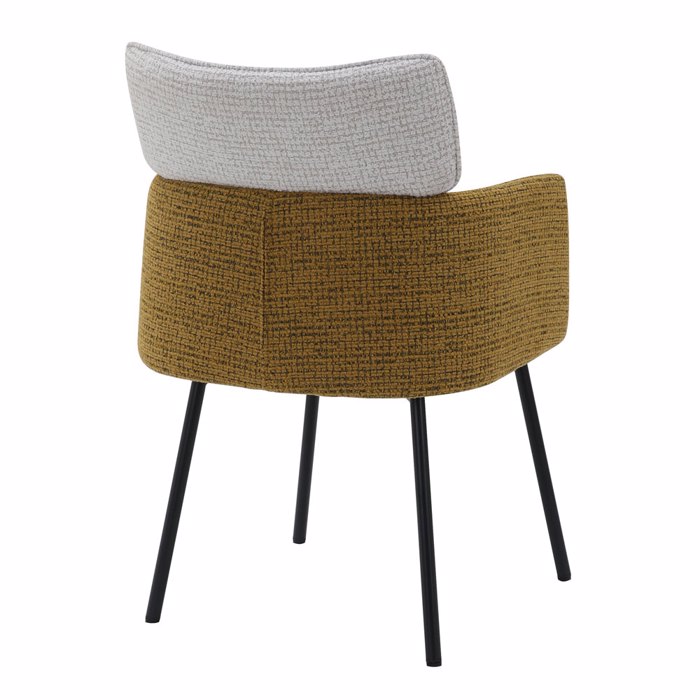 Liberta-Maison Taf Karekla Poluthrona Beige Moustardi Mavro 56x63x86cm 03-1150