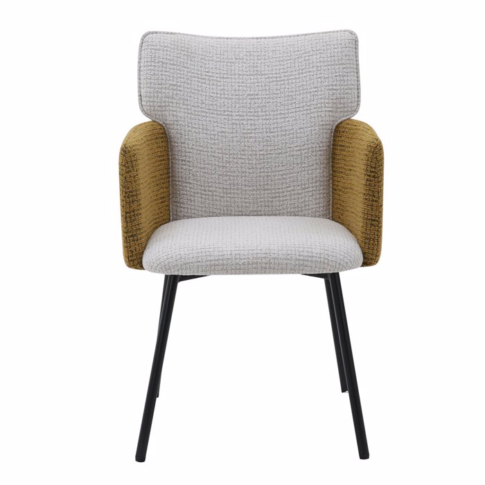 Liberta-Maison Taf Karekla Poluthrona Beige Moustardi Mavro 56x63x86cm 03-1150