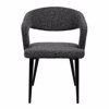 Liberta-Maison Caprice Karekla Poluthrona Mavro Ggri Mavro Mat 56x56x81cm 03-1186