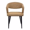 Liberta-Maison Caprice Karekla Poluthrona Moustardi Lefko Mavro Mat 56x56x81cm 03-1187