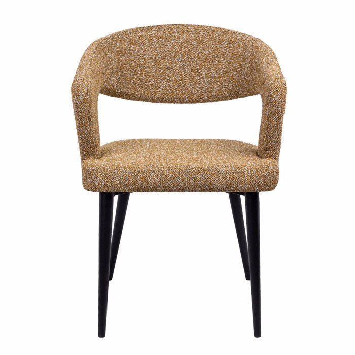 Liberta-Maison Caprice Karekla Poluthrona Moustardi Lefko Mavro Mat 56x56x81cm 03-1187