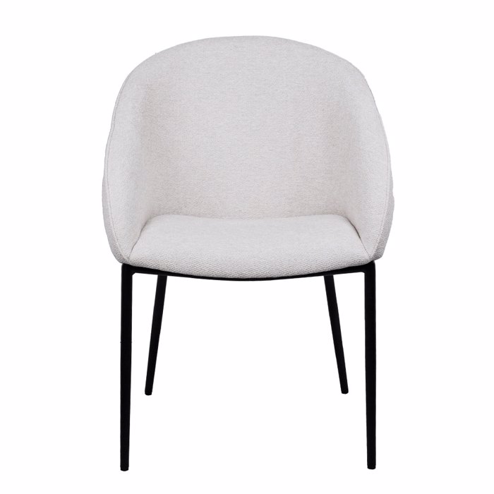 Liberta-Maison Carmen Karekla Poluthrona Cream Mavro Mat 59x60.5x83.5cm 03-1189