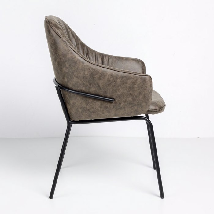 Liberta-Maison Tosca Karekla Poluthrona Kafe Mavro Mat 62x63x90.5cm 03-1191