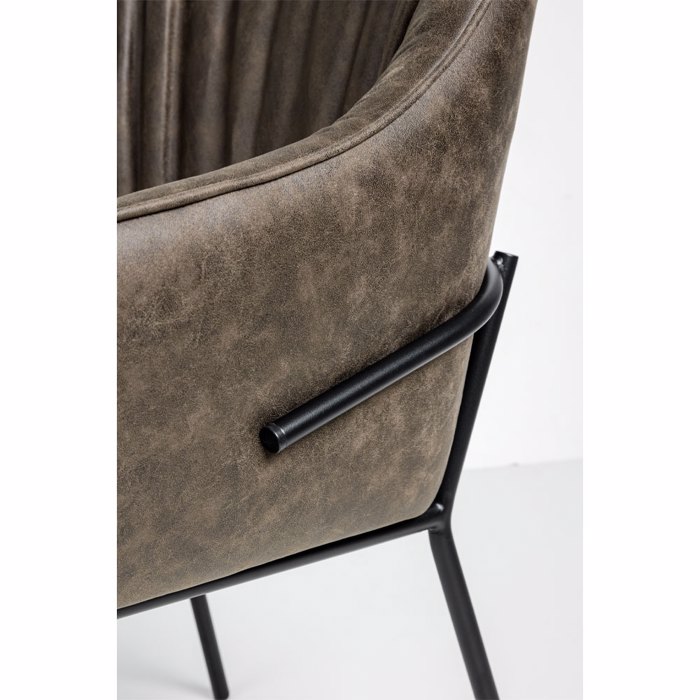 Liberta-Maison Tosca Karekla Poluthrona Kafe Mavro Mat 62x63x90.5cm 03-1191