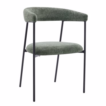 Liberta - Maison ECLIPSE Καρέκλα Λαδί Silver/Μαύρη 52x51x83cm 03-1197