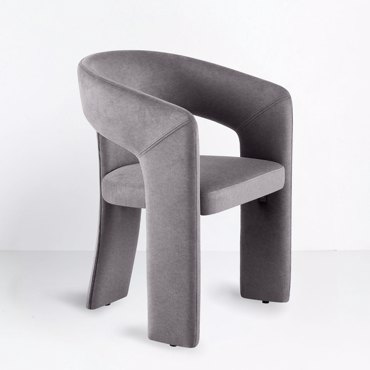 Liberta - Maison COCO Καρέκλα Πολυθρόνα Γκρι Σκούρο 60x56x81cm 03-1220