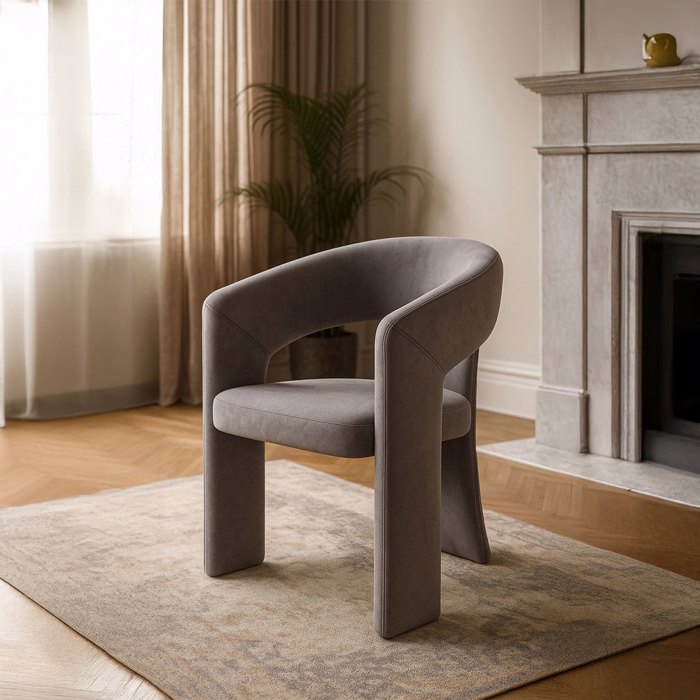 Liberta - Maison COCO Karekla Poluthrona Ggri Skouro 60x56x81cm 03-1220