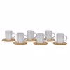 Liberta-Maison Cactus Koupa Espresso Set 6tmx 32x28x7cm Porselani Lefko Fusiko Bamboo 030001