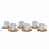 Liberta-Maison Cactus Koupa Espresso Set 6TMX 27x22x6cm Porselani Lefko Fusiko Bamboo 030002