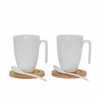 Liberta-Maison CURVE Koupa 22x22x8cm Porselani Lefko Fusiko Bamboo 030003